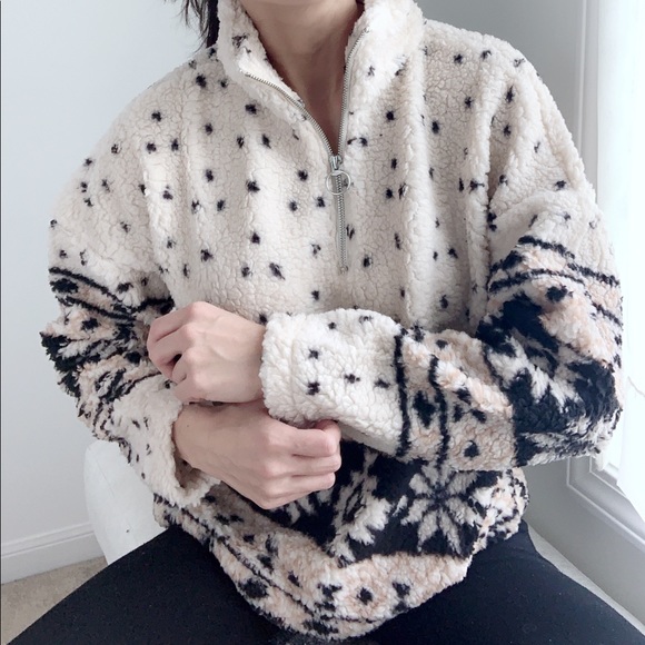 COZY NORDIC SHERPA HALF ZIP SWEATER - Picture 8 of 10